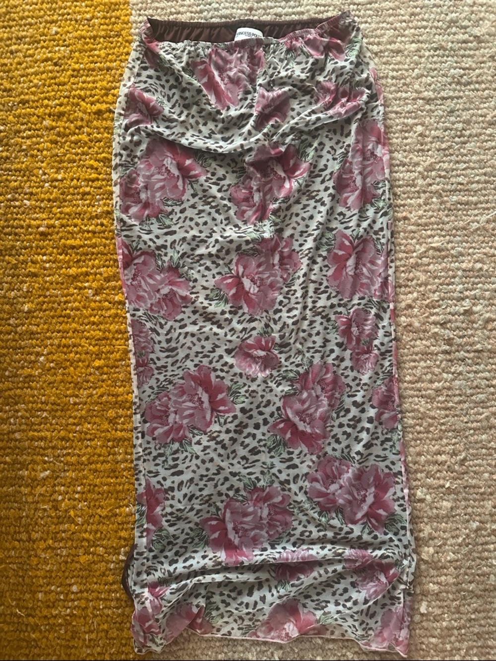 Princess Polly Floral & Leopard Maxi Skirt